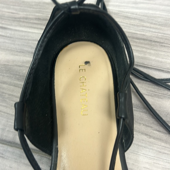 Black flats with ankle laces - Picture 3 of 4